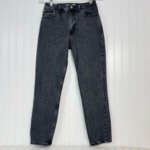 Abercrombie & Fitch Jeans The mom high rise Womens 2‎ Black Zip Curve Love